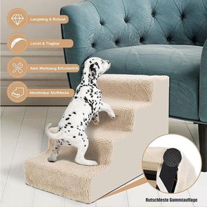 Hondentrap voor Bank, Bed , Wasbaar, Draagbaar Huisdierladder voor Puppy's en Katten ‎ 60 x 35 x 40 cm