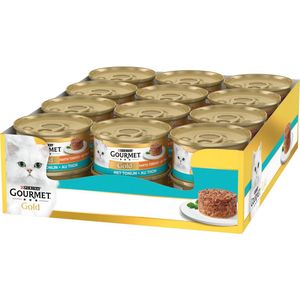 Gourmet Gold Hartig Torentje - Kattenvoer Natvoer - Tonijn - 24 x 85 g