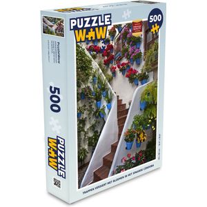 Puzzel Trappen versiert met bloemen in het Spaanse Córdoba - Legpuzzel - Puzzel 500 stukjes