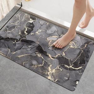 Antislipbadmat, 43 x 110 cm, superabsorberend badkamertapijt, sneldrogende badmat, wasbare douchemat voor douche, badkuip en badkamer, donkergrijs