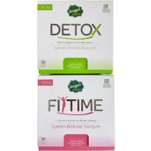 Herbal Tea Dogal Adres thee - 1 x FitTime Pakket en 1 x Detox Kuur Pakket voor 30 dagen, Afslank thee, Gewichtverlies Kuur