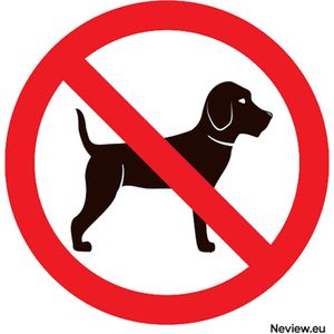 Sticker ""Verboden voor honden"" - Voor binnen & buiten - Vierkant - 10x10 cm