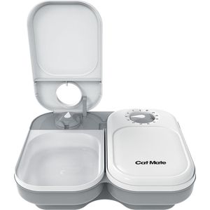 Cat Mate C200 2 Meal automatische voerbak voor droog/nat voer - wit
