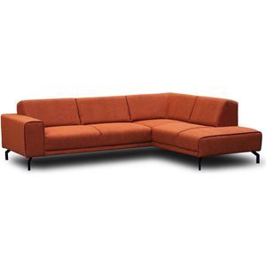 Dimehouse Hoekbank Maël terracotta rechts - Stof - Scandinavisch & Basic - 275 x 81 x 210 cm