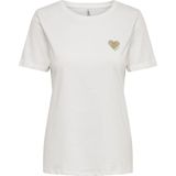 ONLY ONLKITA S/S LOGO TOP NOOS Dames T-shirt - Maat S