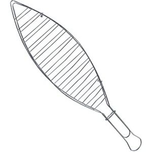 Master Grill Party - Grillrooster voor vis Verchroomd staal 41cm