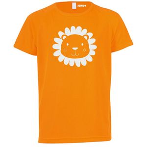 T-shirt kinderen Leeuwtje | koningsdag kinderen | oranje shirt | Oranje | maat 140
