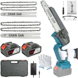 Draagbare Mini Elektrische Kettingzaag 20 cm - Accu-Kettingzaag voor Tuin en Houtsnijden
