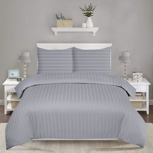 Dekbedovertrekset - Katoensatijn - Multi Stripe - Lichtgrijs - 200x220 - 500 Thread Count - Limited edition