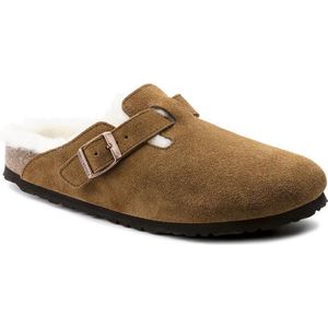 Birkenstock Boston Shearling Bruin Suede Regular Fit - Maat 41