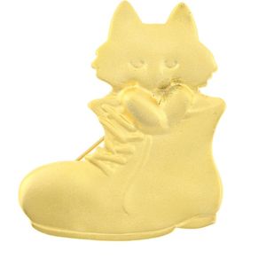 Behave® Broche kat poes in schoen goud kleur 5,5 cm