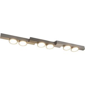 Lucande - plafondlamp - 6lichts - IJzer, aluminium - H: 8.6 cm - GU10 - zwart - Inclusief lichtbronnen