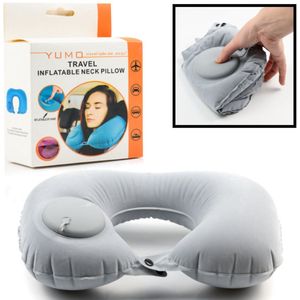 Decopatent® Reiskussen - Nekkussen - Automatisch instellen op hardheid - Opblaasbaar -Travel Pillow - Slaapkussen - Vrouwen & Man