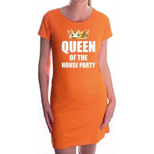 Queen of the house party oranje jurk voor dames - Koningsdag / Woningsdag - bankhangdag - oranje kleding / jurkjes XL