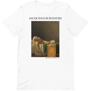 Caspar David Friedrich 'De Wandelaar boven de Nevelzee' (""Wanderer Above the Sea of Fog"") Beroemd Schilderij T-Shirt | Unisex Klassiek Kunst T-shirt | Wit | M