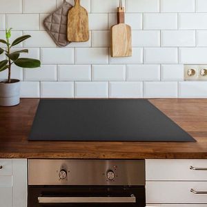 Inductiebeschermer kleur donker grind | 91.2 x 52 cm | Keukendecoratie | Bescherm mat | Inductie afdekplaat