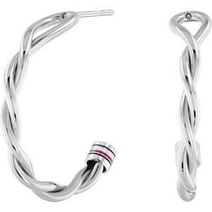 Tommy Hilfiger Jewels TJ2780686 Hoop Twist Dames Zilverkleurig 27mm