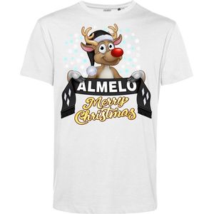 T-shirt kind Almelo | Foute Kersttrui Dames Heren | Kerstcadeau | Heracles Almelo supporter | Wit | maat 128