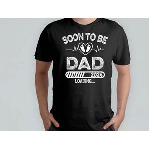 SOON TO BE DAD 2024 LOADING - T Shirt - cadeau - gift - vader - dad - beste vader ter wereld - verjaardag - unisex - vaderdag - best dad in the world - father - liefde - cute