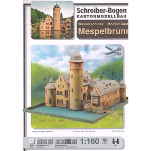 bouwplaat Kasteel Mespelbrunn, schaal 1: 160