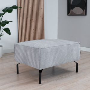 Bronx71® Hocker Kansas ribstof brave me licht grijs