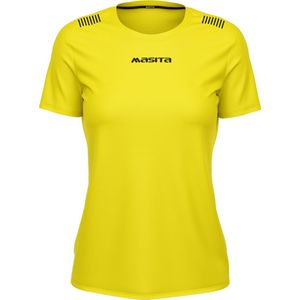Masita | Sportshirt Dames Korte Mouw - Climatech Stevig & Ademend - Teamlijn Porto - YELLOW/BLACK - 40
