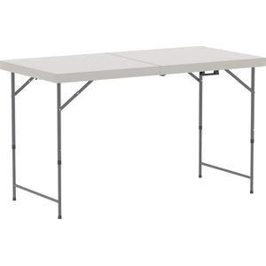 Klaptafel voor camping en feesten - robuust en inklapbaar met draaggreep, 122 cm
