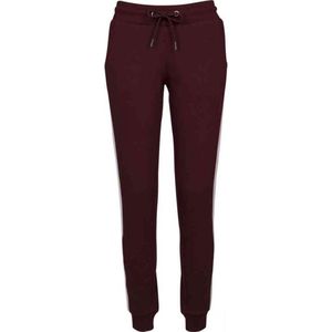 Urban Classics - College Contrast Dames joggingbroek - XL - Rood/Zwart