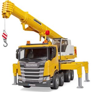 Bruder 3571 Vrachtwagen Scania 560R Liebherr Kraan met Truck