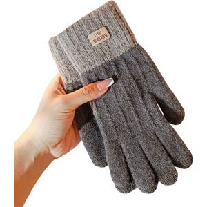 Livano Winterhandschoen - Handschoenen - Touchscreen Handschoenen - Handschoenen WInter - Winter - Gebreid - Donkergrijs