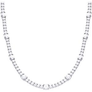 Diamonfire - Zilveren tenniscollier 45 cm - Bridal - Zirkonia - Eternity