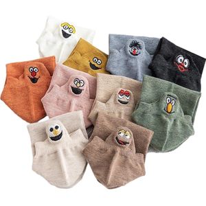 Smiling Socks® 10-Pack - Leuke sokken - Vrouw/Man - Maat 35-43 - Grappige sokken - Katoen - Cadeau voor haar - Antislip sokken - One size sokken