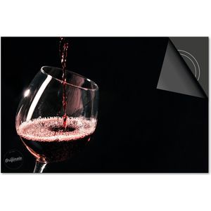 Inductie beschermer 71x52 - afdekplaat inductie mat - Dietrix Kookplaat beschermer - Base - Wijn - Rode Wijn Schuin Glas Inschenken