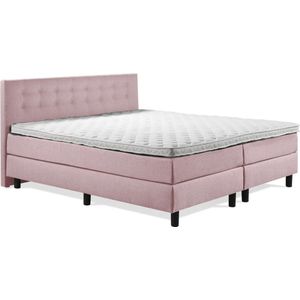 Boxspring Luxe 200x210 Knopen Oud Roze