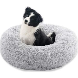 Topmast Fluffy Donut Dierenmand - Hondenkussen - 120 cm - Antraciet - XXL