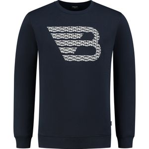 Ballin Amsterdam - Heren Regular fit Sweaters Crewneck LS - Navy - Maat M