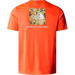 The North Face Reaxion Red Box casual t-shirt heren oranje