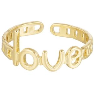 Ring - Yehwang - Goud - Love - Stainless steel sieraden - Verstelbaar