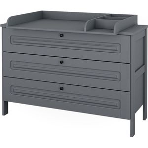 Vitalispa Ajaton Luiertafel – 133 x 98.4 cm met 3 lades Grijs met 3 lades