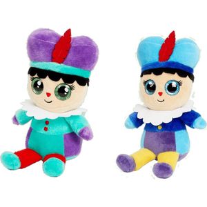 Piet Knuffel - Multicolor - Polyester - 15 cm - Assorti - unisex model - Sinterklaas Piet - Sint - Sinterklaas - pop - Schoencadeautjes sinterklaas - pietenpop