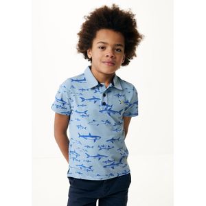 Polo With All Over Print Jongens - Lichtblauw - Maat 122-128