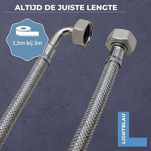 veiligheidsinlaatslang, Aquastop slang voor wasmachines en vaatwassers/wasmachines 1.5m