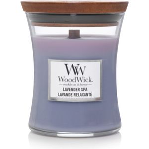 WoodWick Hourglass Medium Geurkaars - Lavender Spa