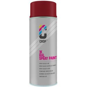 CROP Spuitbus RAL 3003 Robijnrood - Zijdeglans - 400ml - Spuitbus verf Rood - 100% kleurecht - Sneldrogend - Binnen & Buiten - RAL3003