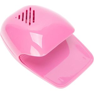 Professionele nagelventilator droger - draagbare nagellak gel droger op batterijen - manicure tool voor thuis salon - roze