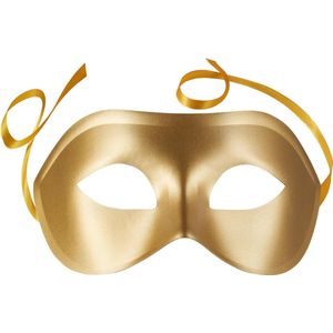 dressforfun - Venetiaans masker eenkleurig goud - verkleedkleding kostuum halloween verkleden feestkleding carnavalskleding carnaval feestkledij partykleding - 303534