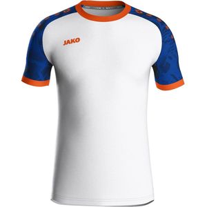 Jako Iconic Shirt Korte Mouw Heren - Wit / Royal / Fluo Oranje | Maat: XL