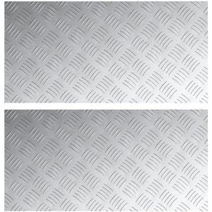 vidaXL - Aluminium - Controleerplaten - 2 - stuks - Antislip - 80x40 - cm