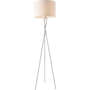 Vloerlamp Grenoble staande lamp metaal stof 154 cm E27 wit