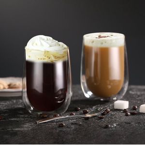 Theeglazenset – premium kwaliteit – luxe glazen koffie set van 6